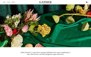 Gather Journal homepage website preview