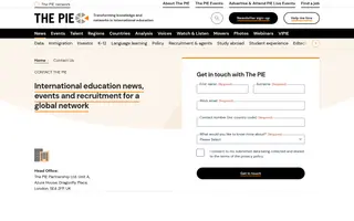 The PIE News homepage website preview