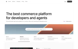 Medusa homepage website preview