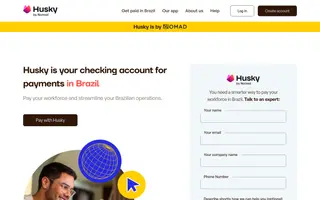 Husky homepage website preview