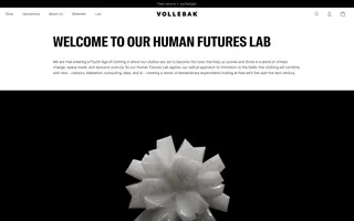Vollebak homepage website preview