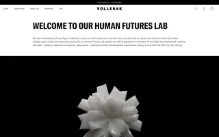 Vollebak homepage website preview