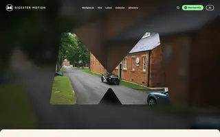 Bicester Motion homepage website preview