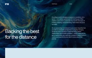 RRE homepage website preview