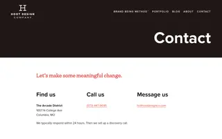 Hoot Design Company homepage website preview