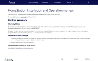 Electrify America homepage website preview
