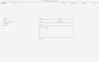 LESSE homepage website preview