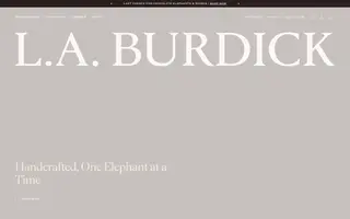 L.A. Burdick homepage website preview