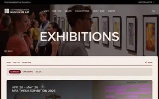 The University of Arizona Museum of Art homepage website preview