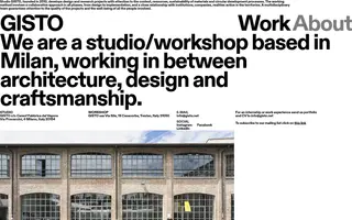 GISTO homepage website preview
