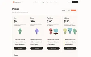 Strawberry homepage website preview