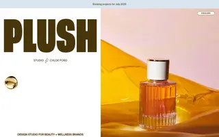 Studio Plush homepage website preview