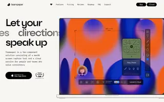 Teampaper homepage website preview