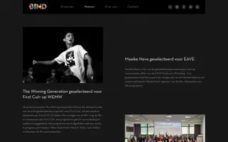 BIND homepage website preview