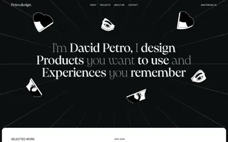 David Petro homepage website preview