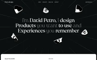 David Petro homepage website preview
