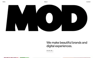 MOD homepage website preview