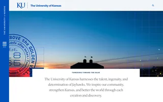 The University of Kansas homepage website preview