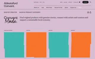 Abbotsford Convent homepage website preview