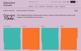 Abbotsford Convent homepage website preview
