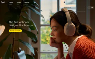 Opal Camera homepage website preview