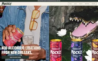Drink Mockly homepage website preview