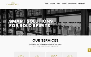 Endless West homepage website preview