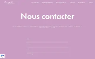 Prophil homepage website preview