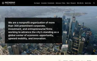 Partnership for New York City homepage website preview