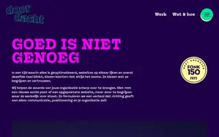 Doordacht homepage website preview