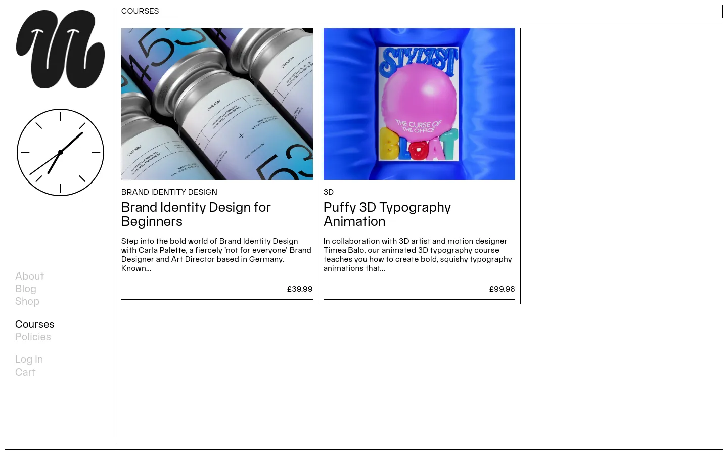 You Creative Media Shop / Catalog desktop website screenshot