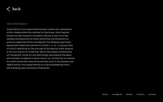 Black Beyond homepage website preview