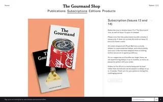 The Gourmand homepage website preview