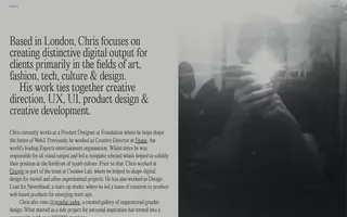 Chris Biron homepage website preview
