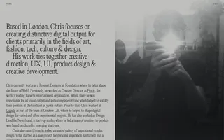 Chris Biron homepage website preview