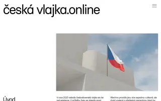 Česká vlajka homepage website preview