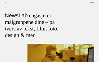 NewsLab homepage website preview