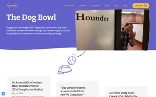 Hounder homepage website preview