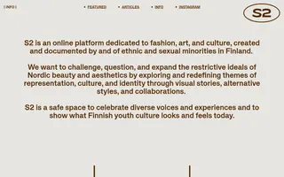 S2 Magazine homepage website preview