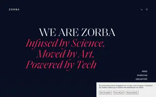 Zorba Group homepage website preview