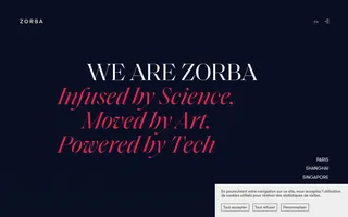Zorba Group homepage website preview
