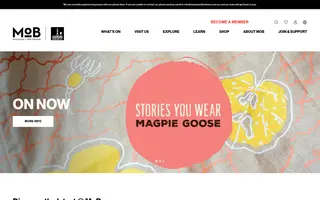 Museum of Brisbane homepage website preview