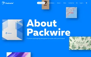 Packwire homepage website preview