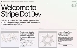 Stripe Dot Dev homepage website preview