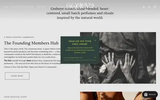 Godseye Oils homepage website preview