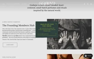 Godseye Oils homepage website preview