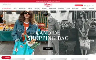Merci homepage website preview