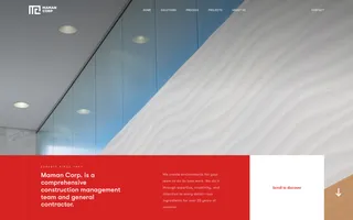 Maman-corp homepage website preview