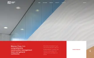 Maman-corp homepage website preview