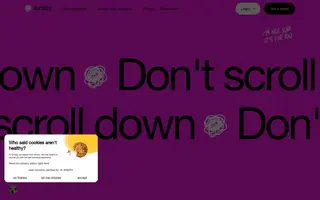 Sunday homepage website preview